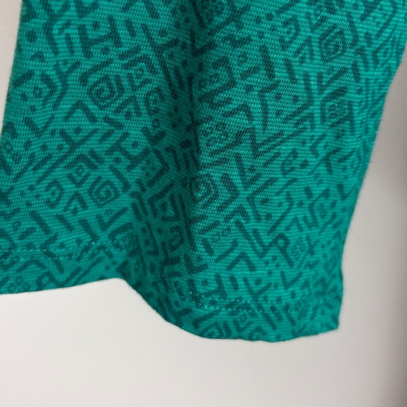 Toad & Co Casual Organic Cotton 3/4 Sleeve Split Neck Tunic Top Large Green - Picture 9 of 14